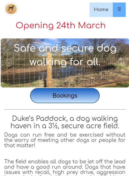 A snapshot of dukespaddock.co.uk